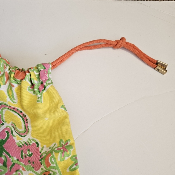 Lilly Pulitzer Straw Large Gold Strap Tote Lined - Picture 5 of 11